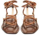 Thumbnail for your product : Jimmy Choo Aziza Leather Lace-up Sandals - Womens - Tan