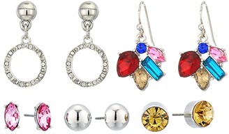 GUESS 6 on Multicolored Stud Set Earrings (Multi) Earring