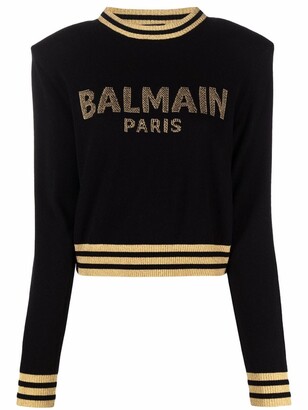balmain crop jumper