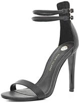 Thumbnail for your product : River Island Barely There Black Double Ankle Strap Shoes