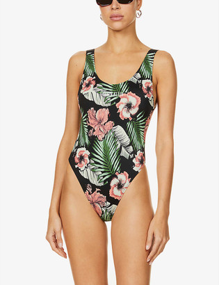 Calvin Klein Intense Power floral swimsuit - ShopStyle
