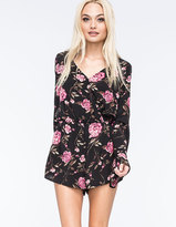 Thumbnail for your product : Mimichica MIMI CHICA Bell Sleeve Womens Surplice Romper