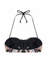 Thumbnail for your product : Liu Jo Tropical-Print Halterneck Bikini Top