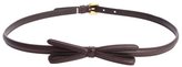 Thumbnail for your product : Prada bordeaux leather skinny bow belt