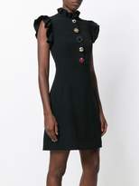 Thumbnail for your product : Dolce & Gabbana jewelled buttons cady dress