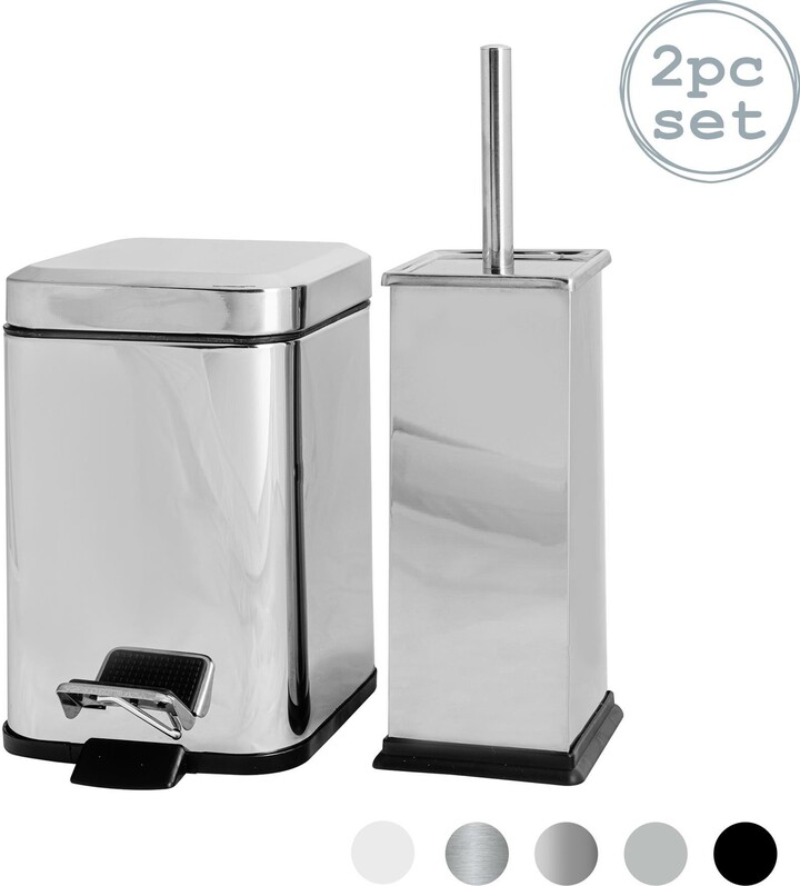 Harbour Housewares Square Toilet Brush & Bin Set - ShopStyle Bath ...