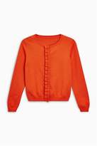 Thumbnail for your product : Next Girls Orange Ruffle Placket Cardigan (3-16yrs)