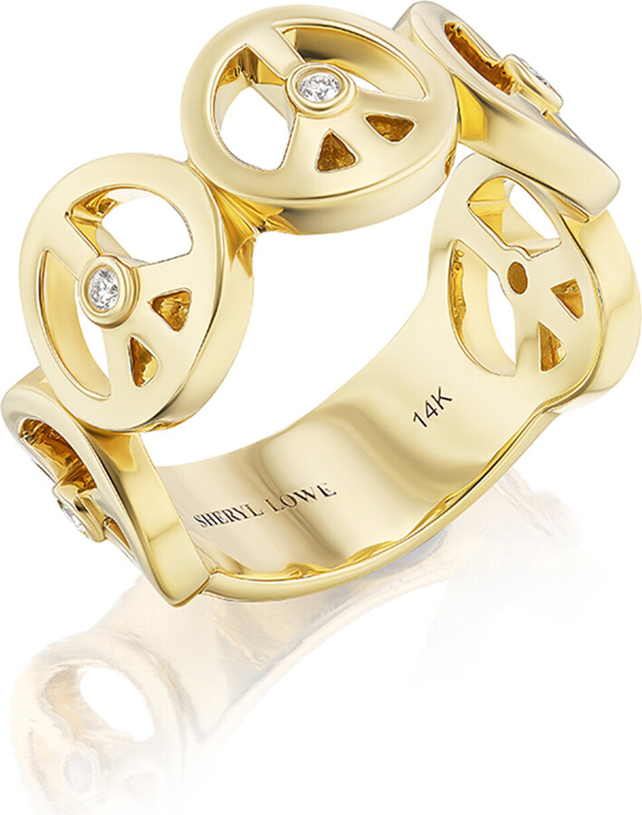 Sheryl Lowe 14k Yellow Gold Diamond Ring