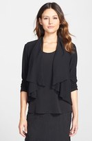 Thumbnail for your product : Komarov Chiffon Detail Open Front Jacket
