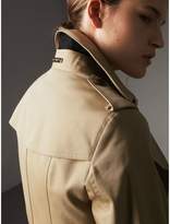Thumbnail for your product : Burberry Leather Trim Cotton Gabardine Trench Coat