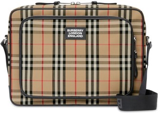 burberry check messenger bag