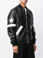 Thumbnail for your product : Givenchy star patch bomber jacket