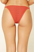 Thumbnail for your product : Forever 21 Geo Lace Cheeky Bikini Bottoms