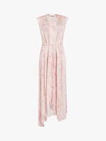 Thumbnail for your product : AllSaints Tate Masala Snake Asymmetric Hem Dress, Soft Pink