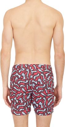 Orlebar Brown Men's Tunicate Setter Swim Shorts-Red