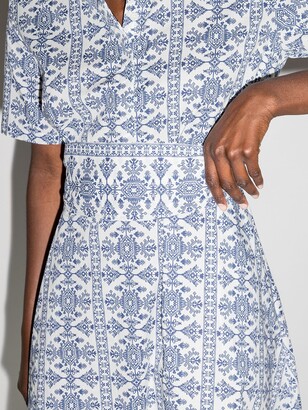 Evi Grintela Tile-Print Midi Dress