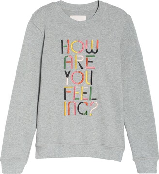 ban.do How Are You Feeling Embroidered Sweatshirt