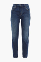 Thumbnail for your product : Current/Elliott The Stiletto Distressed High-rise Skinny Jeans