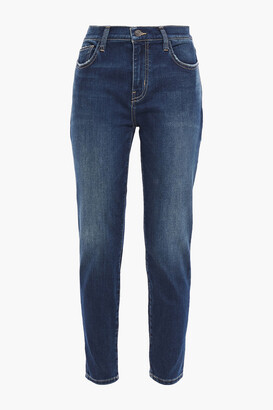Current/Elliott The Stiletto Distressed High-rise Skinny Jeans
