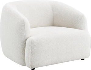 Ivy Bronx Lucifer White Shimmer Fabric Chair