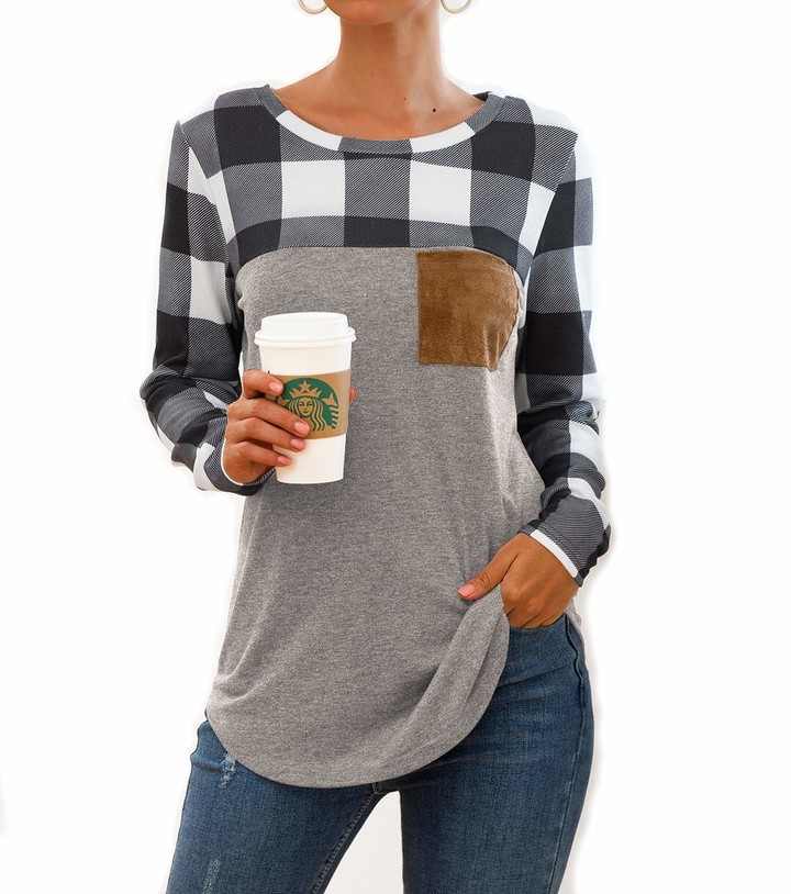 Women Crewneck Sweatshirts Long Sleeve Casual Tops Plus Size Sweaters Tunics