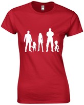 Thumbnail for your product : JLB Print Characters Silhouettes Super Hero Movie & Comic Book Fan Premium Quality Fitted T-Shirt Top for Women and Teens Hot Pink