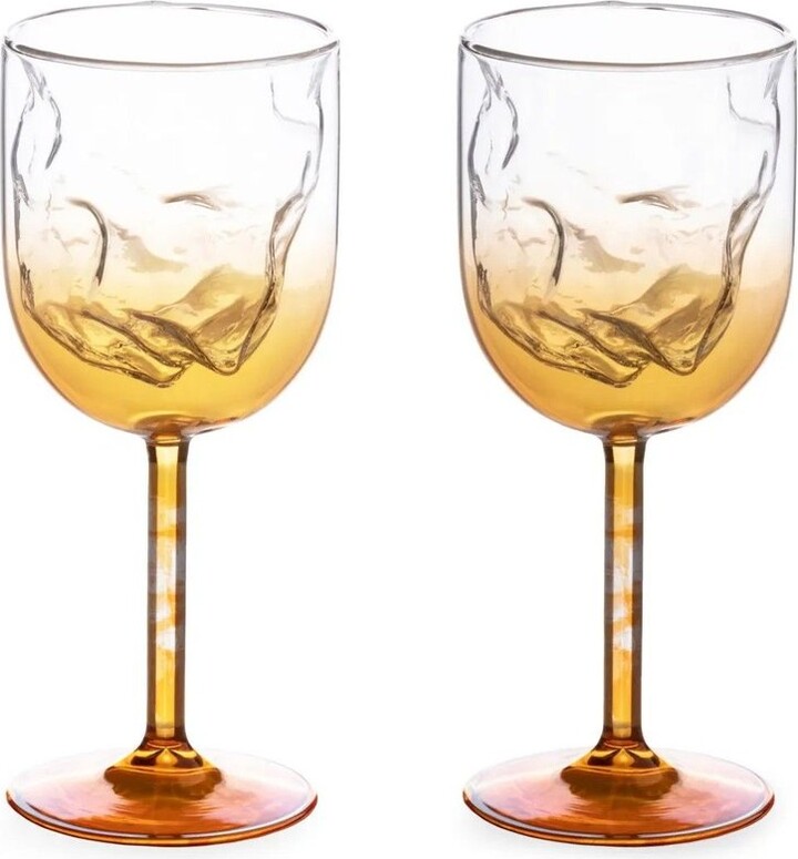 Seletti Pack Of 2 Meteorite Wine Glasses