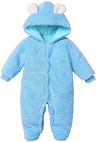 Thumbnail for your product : Moccybabelee Baby Boys Girls Warmer Snowsuit Long Sleeve Coral Fleece Hooded Romper Jumpsuit Newborn Footies Pajamas (3-6 Months