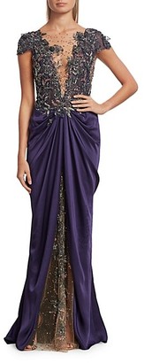 Marchesa Embellished Illusion Gown