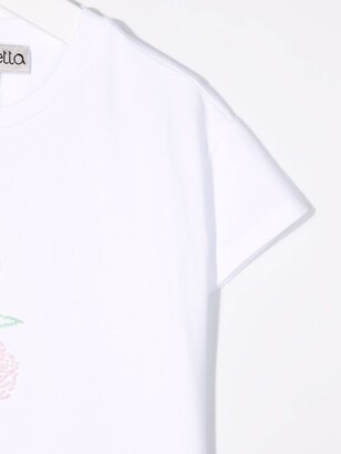 Simonetta beaded-flowers T-shirt