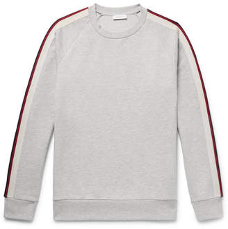 Sandro Striped Loopback Cotton-Blend Jersey Sweatshirt - Men - Light gray