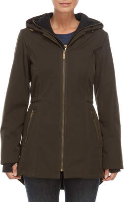 French Connection Bibbed Softshell Hooded Coat