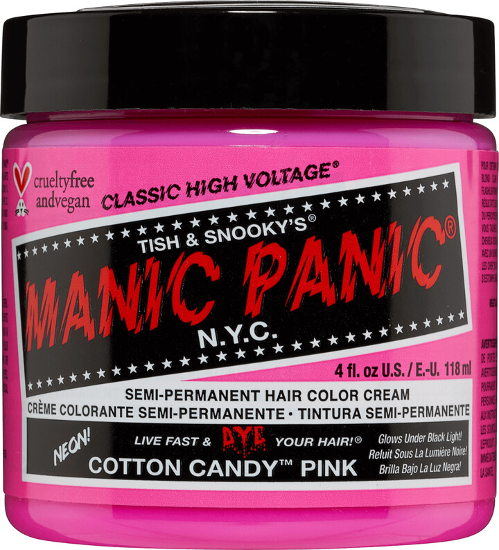 Manic Panic Cotton Candy Pink Semi Permanent Cream Hair Color 4 oz