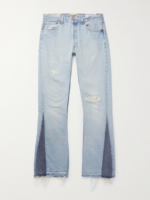 GALLERY DEPT. La Flare Slim-Fit Distressed Denim Jeans - ShopStyle