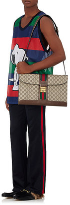 Gucci Men's GG Supreme-Print Portfolio Messenger Bag