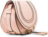 Thumbnail for your product : Chloé Small Marcie Grained Calfskin Saddle Bag in Blush Nude | FWRD