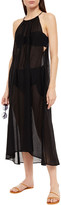 Thumbnail for your product : Skin Bridget Gathered Cotton-voile Midi Dress