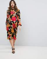 Thumbnail for your product : ASOS Maternity Maternity Column Midi Dress in Floral Print