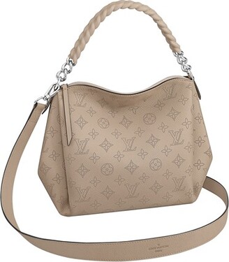 Louis Vuitton Babylone Mahina Pm Galet Beige Leather Hobo Bag