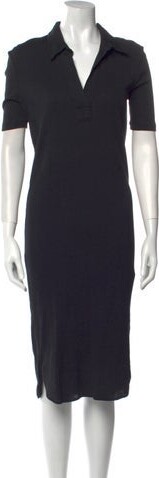Helmut Lang V-Neck Midi Length Dress