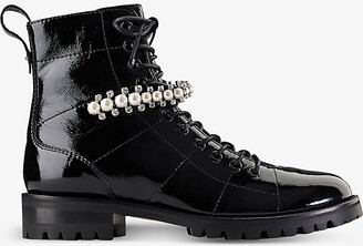 Jimmy Choo Cruz crystal-embellished leather ankle boots