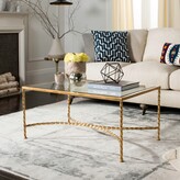 Thumbnail for your product : Safavieh Couture Matilda Gold Leaf Glass Coffee Table