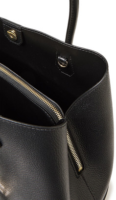 MICHAEL Michael Kors Patent-trimmed Textured-leather Tote