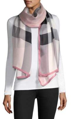 Burberry Mega Check Ultra-Washed Satin Scarf