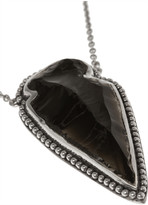 Thumbnail for your product : Pamela Love Arrowhead silver obsidian necklace