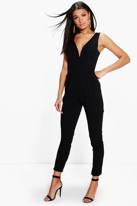 black slim leg jumpsuit