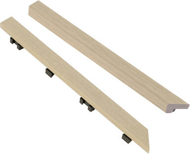 NewTechWood 12" x 1" Composite Interlocking Inward Corner Deck Trim in Japanese Cedar