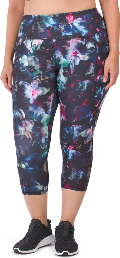 Rbx Plus Printed Capri With Pockets - ShopStyle