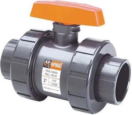 HAYWARD FLOW CONTROL TBH2100ASTV0000 Ball Valve, True Union, 1', CPVC/FPM, Full