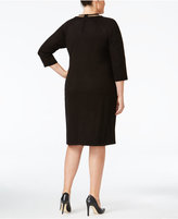 Thumbnail for your product : Calvin Klein Size Chain-Trim Sweater Dress